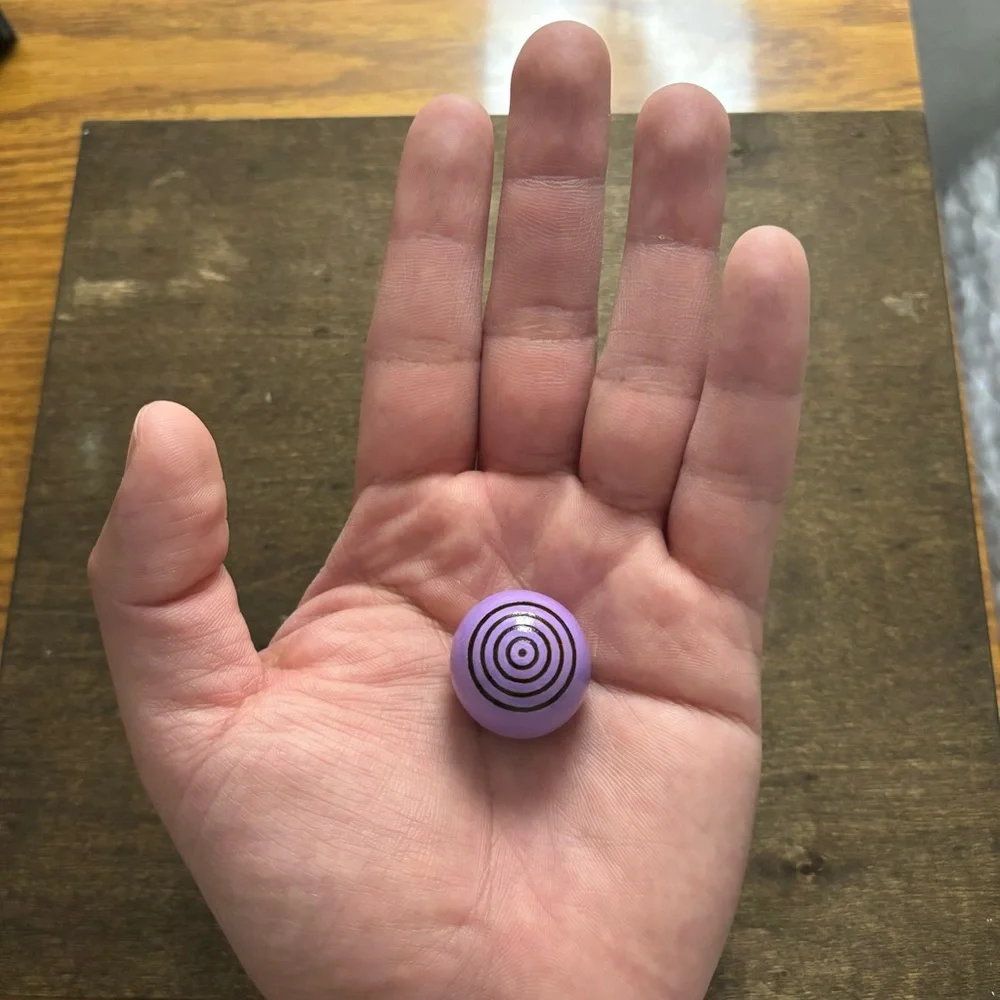 Naruto Rinnegan 1 Inch Wooden Eyeball Human Size - Picture 8 of 9